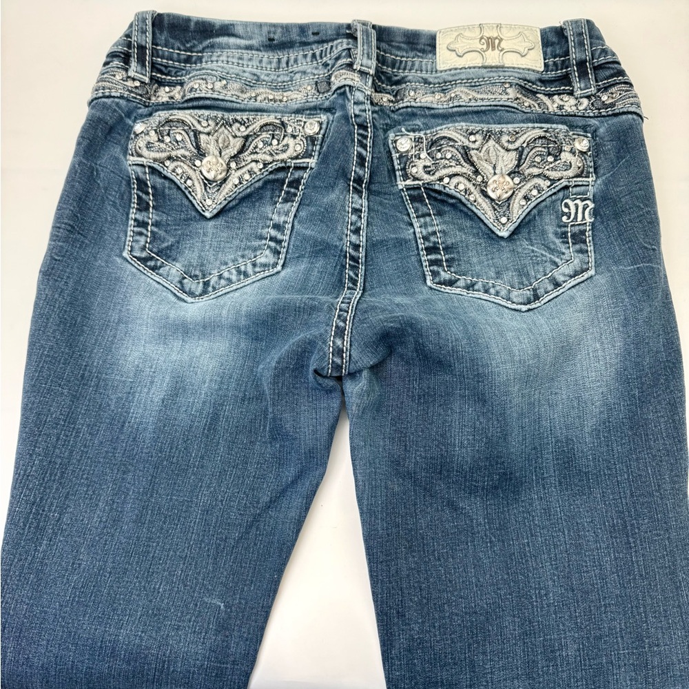 Miss Me Bootcut Jeans 28x31Women’s Style E3255EBR Embellished Faux Flap‎ Pockets